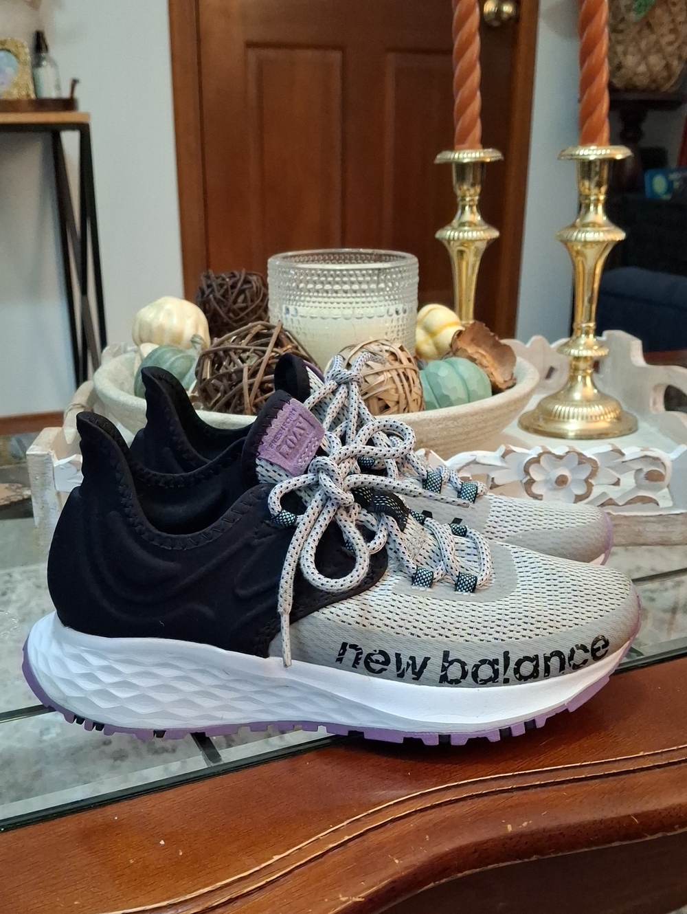New Balance Fresh Foam Roav Trail Aluminum Lavender Athletic Shoes Size 8